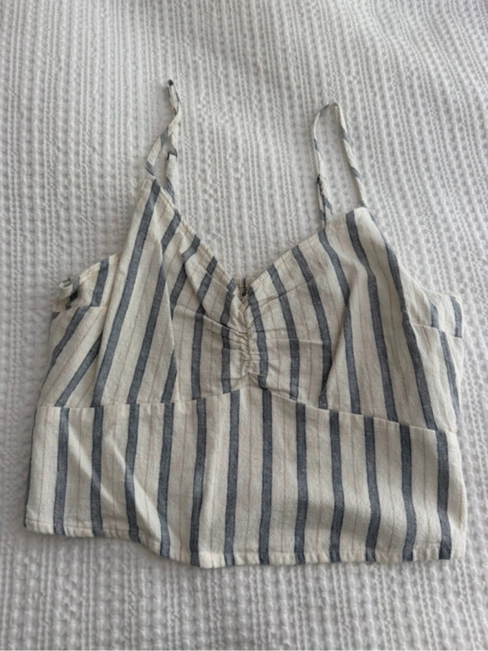 Abercrombie & Fitch Striped Cami Top - Blue & Cream